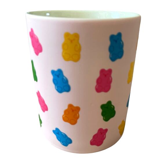 Eccolo Pastel Pink Multicolor Gummy Bear Soft Touch Mug NEW - Picture 7 of 11